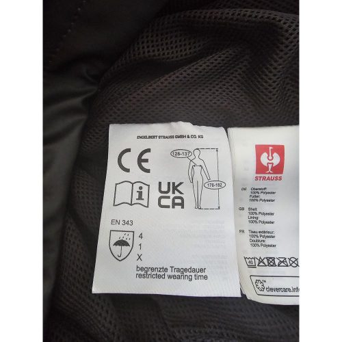 Chaqueta impermeable flexactive talla 3XL