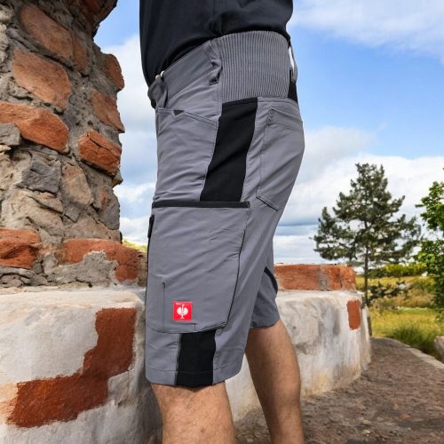 Engelbert Strauss VISION Pantalón corto elástico - gris