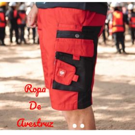 Engelbert Strauss Pantalón corto Motion - rojo-negro