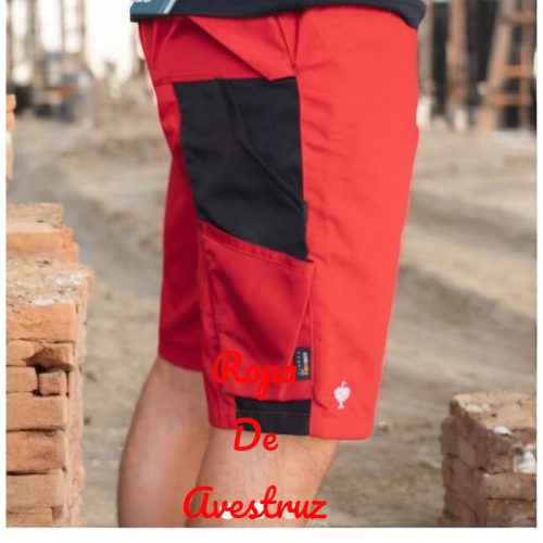 Engelbert Strauss Pantalón corto Motion - rojo-negro