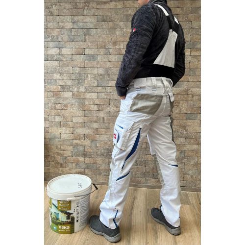 Engelbert Strauss e.s MOTION 2020 pantalón de brida blanco-azul