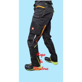   Pantalón de cintura Engelbert Strauss Motion 2020 negro-limón-naranja