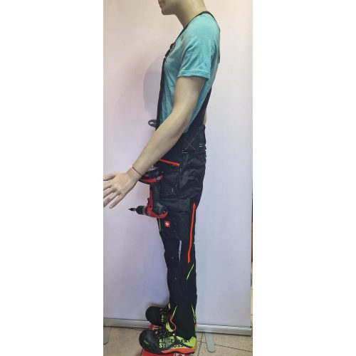 Pantalón de brida Engelbert Strauss Motion 2020 negro-limón-naranja