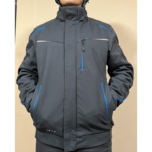 Chaqueta de invierno softshell Engelbert Strauss gris-azul