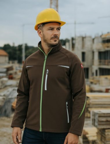 Engelbert Strauss Chaqueta Softshell marrón-verde