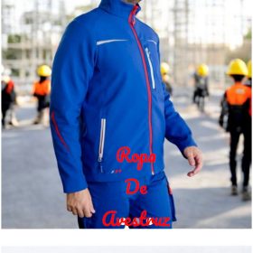 Engelbert Strauss Chaqueta Softshell azul-rojo