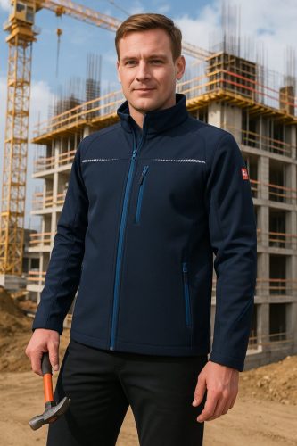 Chaqueta Softshell Engelbert Strauss Motion 2020 azul oscuro-azul real