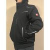 Abrigo de invierno con capucha Engelbert Strauss negro platino