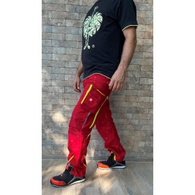   Pantalón de cintura Engelbert Strauss Motion 2020 rojo-limón