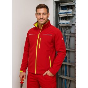 Engelbert Strauss Chaqueta Softshell rojo-amarillo