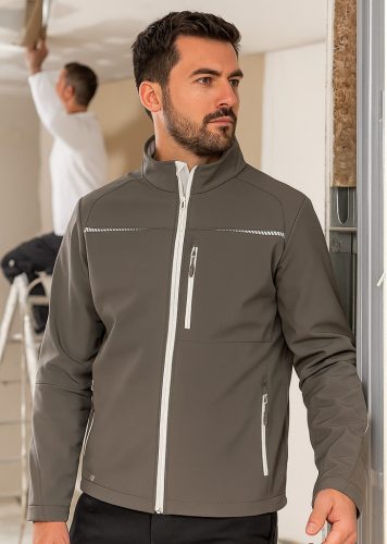Engelbert Strauss Chaqueta Softshell yeso piedra