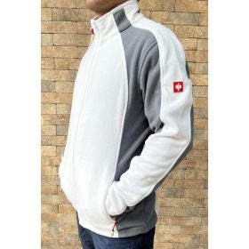   Engelbert Strauss Sudadera con capucha Microfleece blanco-gris