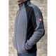 Engelbert Strauss Sudadera con capucha Microfleece gris-negro