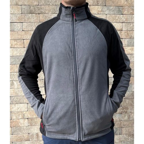 Engelbert Strauss Sudadera con capucha Microfleece gris-negro