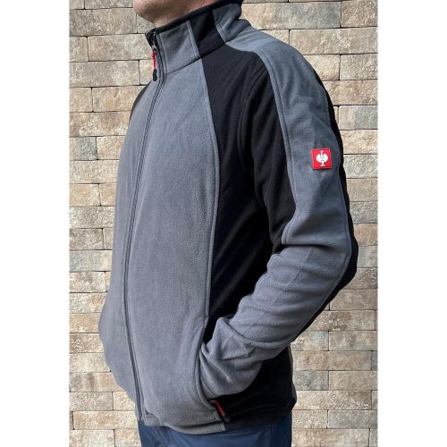 Engelbert Strauss Sudadera con capucha Microfleece gris-negro