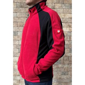 Sudadera con capucha Engelbert Strauss roja y negra