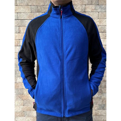 Engelbert Strauss Sudadera con capucha Microfleece azul royal-negro