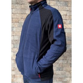  Engelbert Strauss Sudadera con capucha Microfleece azul oscuro-negro