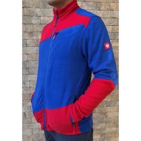 Engelbert Strauss Sudadera con capucha polar azul-rojo