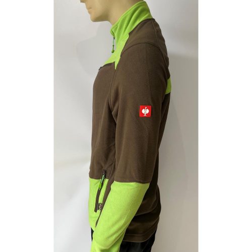 Engelbert Strauss Sudadera con capucha polar marrón-verde