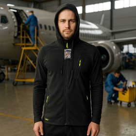 Sudadera con capucha Engelbert Strauss negro