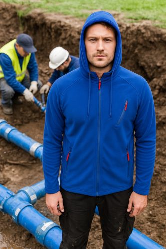 Sudadera con capucha Engelbert Strauss azul real